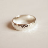 hammered silver ring