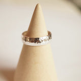 hammered silver ring band