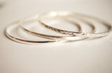 hammer silver bangle