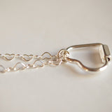 silver heart chain