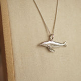 silver whale pendant