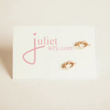 Gold knot earrings tiny