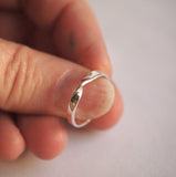 hand forged  silver ring