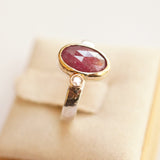 Ruby and diamond ring