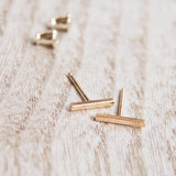 t-bar earrings with sterling silver backs