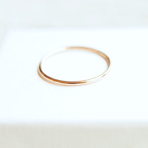 simple thin gold ring recycled 10k gold
