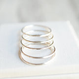 Set of 5 Skinny Stacking Rings
