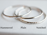 3 slim stacking rings with lables