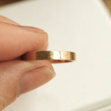 brushed gold 3mm wide gold band