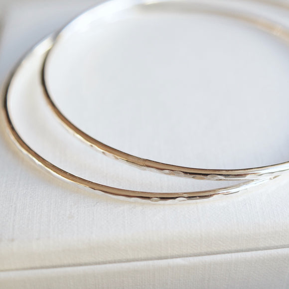 Sterling silver stacking bangle