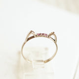 pink sapphire cat ring