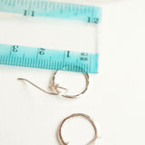 small silver circle earrings