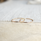 2 Skinny Gold Filled Rings