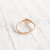 back view of diamond knot ring