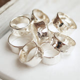 8 mm wide silver band ring
