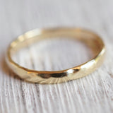 Hammered recycled gold  band