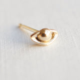 Saturn mini stud planet earring