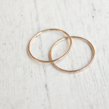 set of 2 thin gold rings