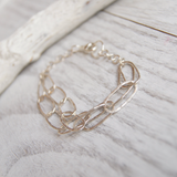 large link silver chain bracelet