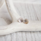 Small round silver or gold studs
