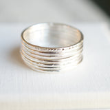 Skinny Stacking Rings Set of 7