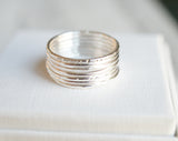 Skinny Stacking Rings Set of 7