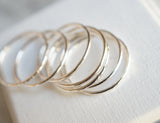 Skinny Stacking Rings Set of 7