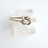 silver double knot ring