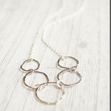 hammered silver necklace