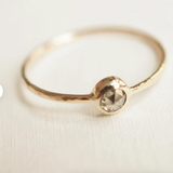 Gold salt and pepper diamond ring