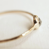 Rose cut grey diamond