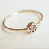 Grey solitaire diamond ring