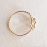 Gold sapphire statement ring