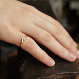 dainty diamond gold ring