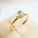 Gemstone engagement ring