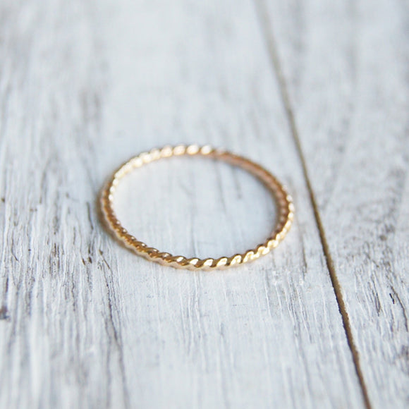Gold filled  twist ring