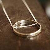 Silver circle slider pendant