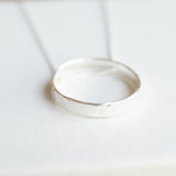 Silver slider hoop necklace