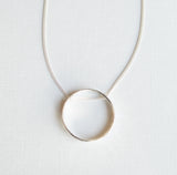handmade hammered sterling silver pendant