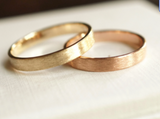Brush gold wedding bands