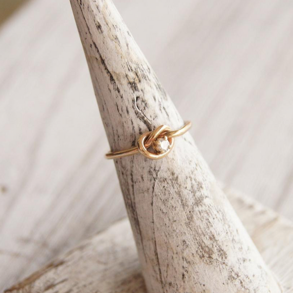 diamond knot promise ring