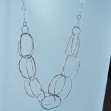 Hammered silver chain necklace Aria