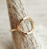 Karma open circle 10k gold ring