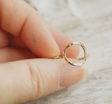Karma open circle 10k gold ring