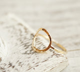 Karma open circle 10k gold ring