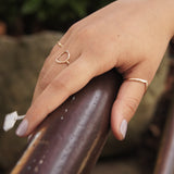 Karma open circle 10k gold ring