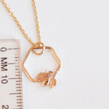Gold Honey Bee 10k recycled gold
