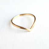 gold contour ring band