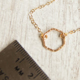 Gold Hexagon Necklace Pendant