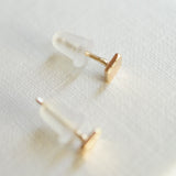 tiny 10k recycled gold earrings